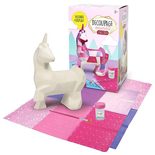 Unicorn and Llama Ceramic Painting Kit for Kids with 3ml Paint Pod Strips,  2 Brushes and 2 Figures