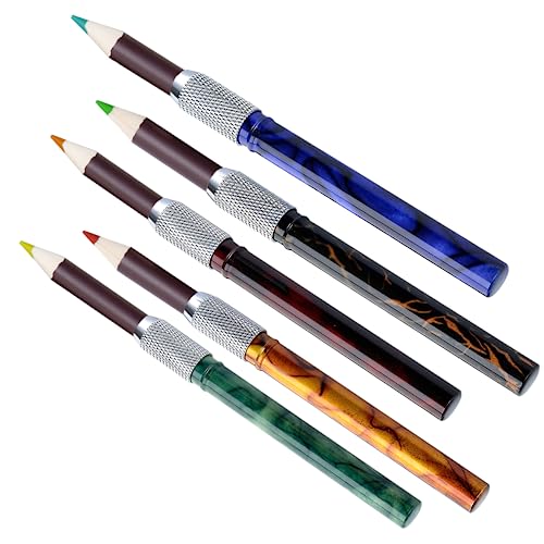 Art-n-Fly Pencil Extenders Set of 5 Pencil Lengthener for Color Pencils Art-n-Fly