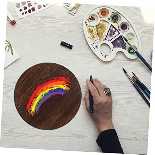 Zerodeko 15 Pcs Carbonized Round Wood Chips Wooden Coasters DIY Unfinished Christmas Ornament Unfinished Wood Cutout Riser Christmas Ornaments Zerodeko