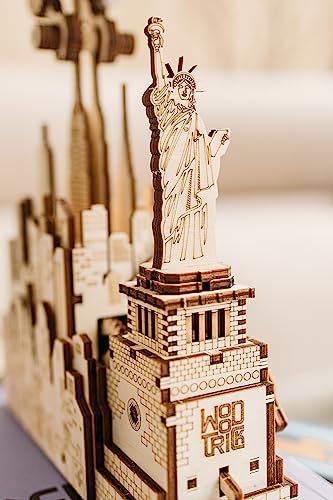 Wood Trick Liberty Eagle 3D Wooden Puzzles for Adults and Kids to Build - Mechanical Wings Movement - Engineering DIY Project Bird 3D Puzzles for Wood Trick