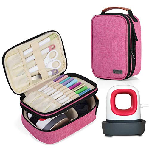 LUXJA Carrying Case Compatible with Cricut Mug Press and Cricut Joy,  Carrying Bag with Supplies Storage Sections(BAG ONLY), Polka Dots