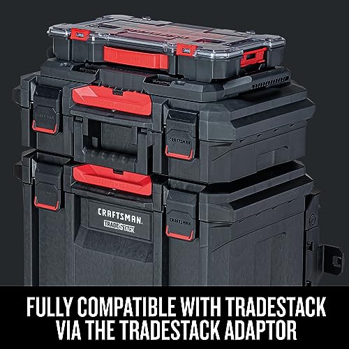 CRAFTSMAN VERSASTACK Storage Organizer, Small Parts Organizer, 20-Compartments, Lid Includes Secure Latch (CMST17828) Craftsman