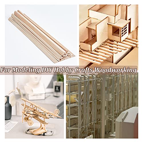 OLYCRAFT 26Pcs Triangle Wood Sticks 5 Sizes Unfinished Wooden Strips Triangle Dowels Strips Wooden Triangle Dowel Rod Natural Wood Triangle Sticks OLYCRAFT