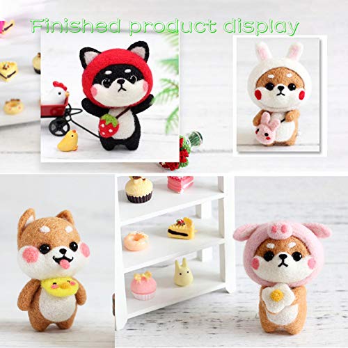 UOOU Needle Felting Kit for Beginners, Wool Felting Kit with 6 Pcs Colorful Needle Felting Needles and Instructions, Wool Felting Supplies for UOOU