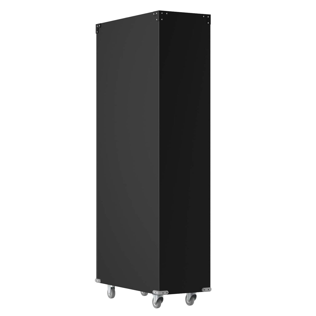 VINGLI 72'' Tall Garage Storage Cabinet, Metal Storage Cabinet with Wheels, Locking Doors and Adjustable Shelves (Black & Silver, 32''W x 16''D x VINGLI