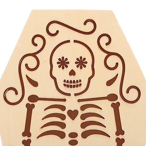 Yardwe Unfinished Wood Coffin Unfinished Wood Funeral Coffins Wooden Keepsake Urn Box Pet Cremation Urns Handcarved Decorative Memorial Urn for Yardwe