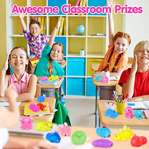 OCATO 45Pcs Mochi Squishys Toys Mini Squishies 2nd Generation Glitter Animal Squishies Party Favors for Kids Adults Stress Relief Toy Treasure Box OCATO