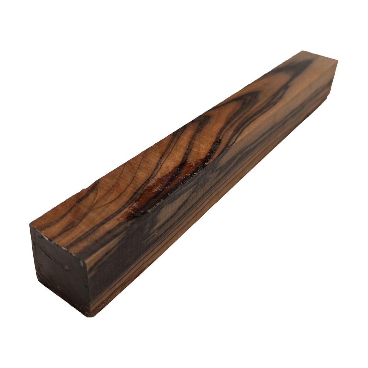 Exotic Wood Zone's Macassar Ebony/Striped Ebony Turning Wood Blanks | Square Lathe Hardwood Blocks (1, 1" x 1" x 24") Exotic Wood Zone