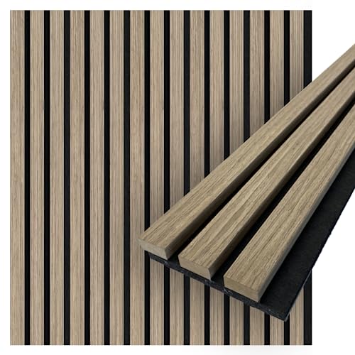 Concord 3D Wood Wall Panels | Acoustic Slat Wall Paneling - Silver Ash | 94.5” x 5” Each | Wall Soundproofing Panels on Felt Back Board | Interior CONCORD WALLCOVERINGS ™