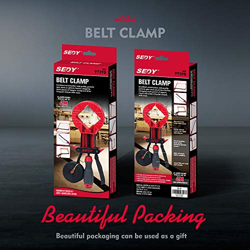 SEDY Band Clamp, Frame Clamp Quick Release Strap Clamp For Woodworking, Belt Clamp Strap Clamp SEDY