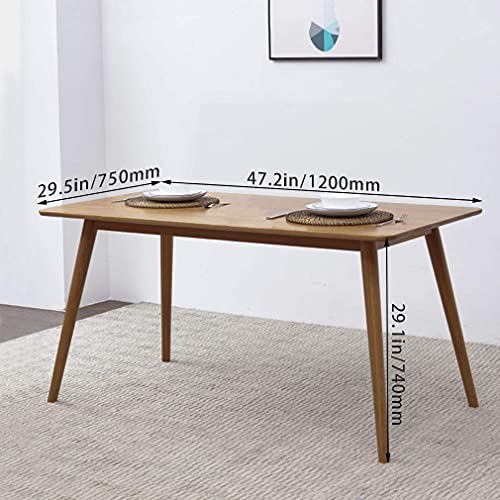 47" Dining Table Kitchen Table Dining Room Table Small Kitchen Table for Small Spaces Table Modern Home Furniture Dinner Table Rectangular (Natural) FDW