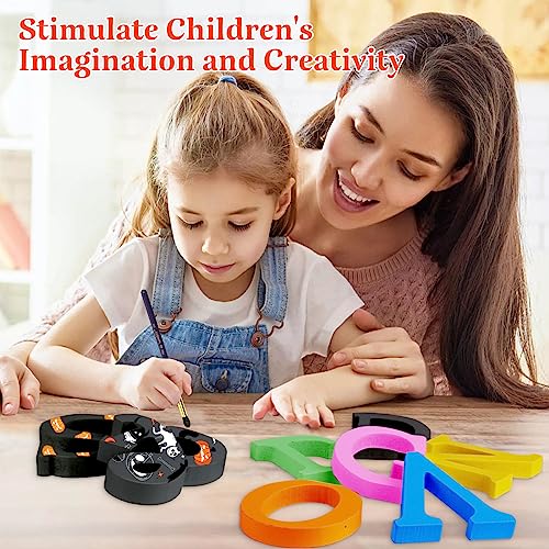 3 Inch White Wood Letters, Unfinished Wood Letters for Wall Decor, Wood Letters for Crafts, Decorative Standing Letters Slices Sign Board Decoration Wolwefa