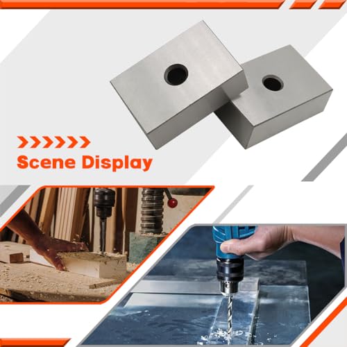 Nakkaa 1-2-3 Blocks Set Matched Pair 23 Holes .0002" Squareness Hardened Steel Setup Blocks Ultra Precision Machinist 1"x2"x3" Blocks for Machinist Nakkaa