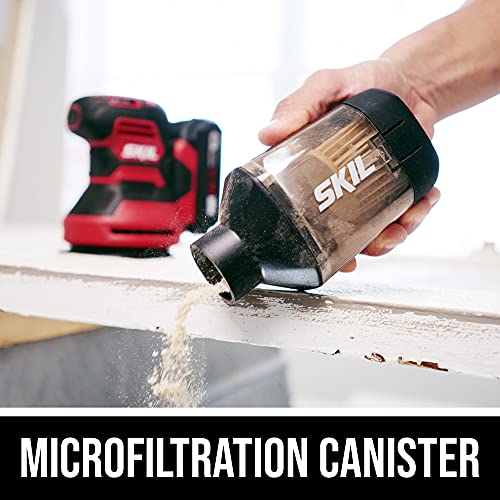 SKIL PWRCore 20 20V Brushed 5" Random Orbital Sander, Variable Speed, Includes 3pc Sandpaper, Dust Box, 2.0Ah Battery and Charger - SR6604B-10 Skil