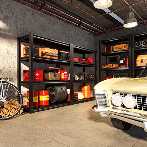 Raybee 40" Wide Garage Shelving Heavy Duty, Garage Storage Shevles Heavy Duty Shelving, Adjustable 4 Tier Metal Shelving, Garage Shelves Heavy Duty Raybee