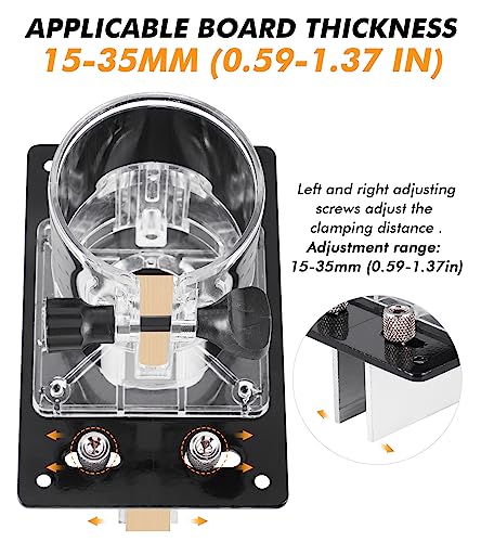 2 in 1 Invisible Fastener Slotting Bracket, Woodworking Router Base, Mortising Jig, Trimmer Base, Grooving for Cabinet Wardrobe Furniture to Install Meticuloso
