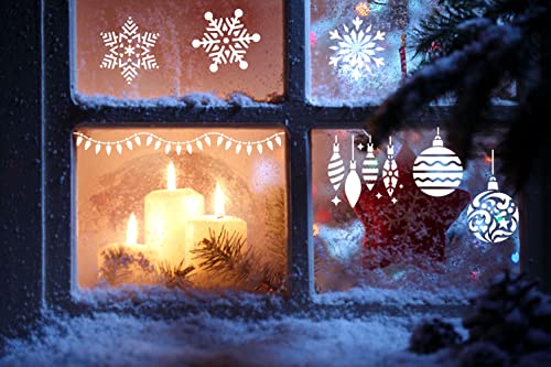 Christmas Stencils for Painting on Wood,3x3” Reusable Holiday Xmas Stencil Drawing Templates for Christmas Tree/Tier Tray/Window Decor Yamcyh
