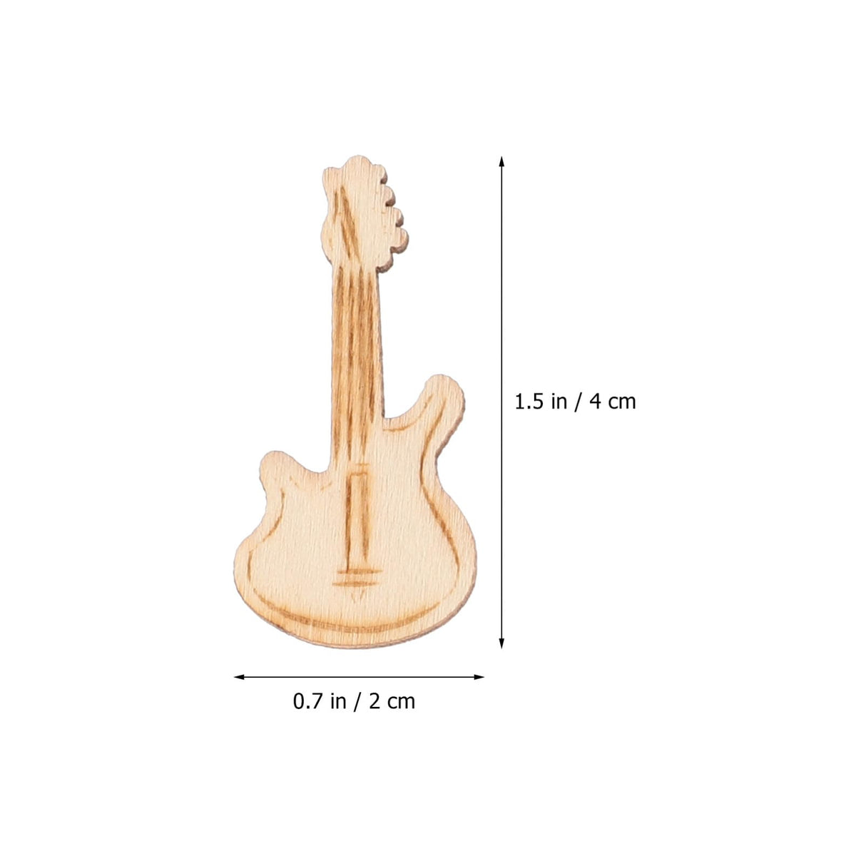 Operitacx 100pcs Unfinished Wood Ornaments Music Notes Wood Cutouts Music DIY Craft Embellishments Music Instrument Shape Unfinished Wood Decoration Operitacx