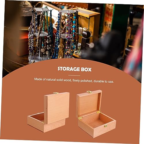 VOSAREA 3 pcs high-end storage wooden box unfinished wooden case wooden jewelry wood holder earring storage organizer jewelery organizer jewelry VOSAREA