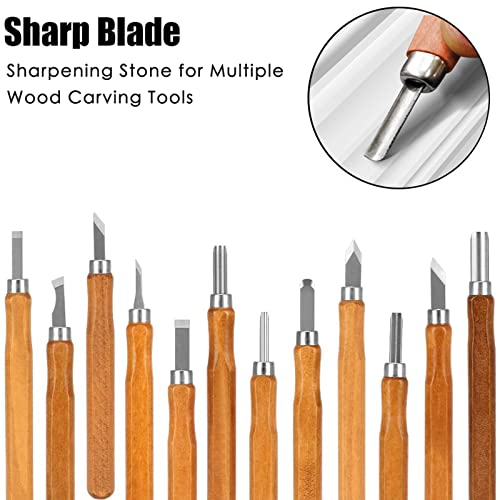 DDF iohEF Wood Carving Sharpener, 1000 Grit Whetstone with More Grooves Sharpening Stone for Woodworking, Wood Carving Tools, Chisels and Gouges DDF iohEF