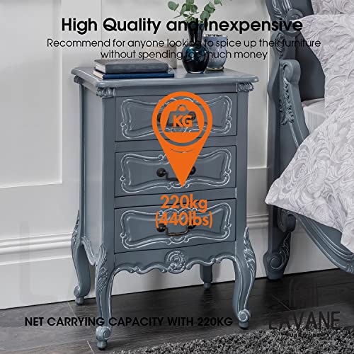 La Vane 16 inch / 40cm Wooden Furniture Legs, Set of 4 European Style Solid Wood Carving Furniture Replacement Feet Decoration for Sofa Cabinet La Vane