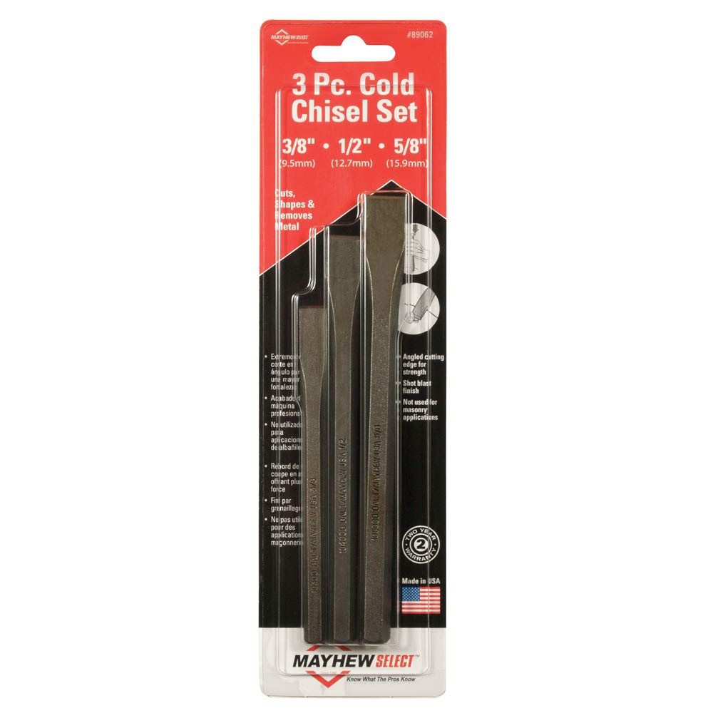 Mayhew Select 89062 Carded Cold Chisel Set, 3-Piece Mayhew Tools