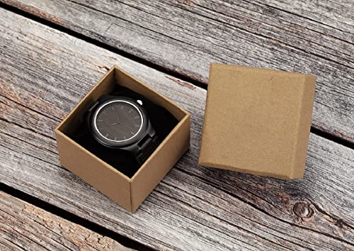 UMIPHIMAT Engraved Wooden Watches for Boyfriend Husband - Personalized Ebony Wood Watch for Birthday Anniversary Valentines Day Gifts UMIPHIMAT