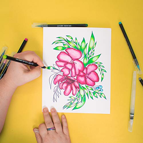 Art 101 Creative Tools Brush Pens, Assorted, 8 Pens/Pack, 3 Packs/Carton (73024) Art 101 USA