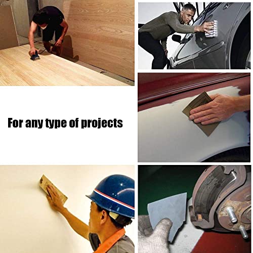 Annietfr 80 Grit 120 grit 220 Grit Assorted Grit Sandpapers for Wood Furniture Finishing, Metal Sanding and Automotive Polishing, 9 x 3.6 Inch Dry or Annietfr