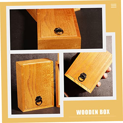 MAGICLULU Storage Box Jewelery Organzer Kids Jewelry Organizer Tea Storage Box Unfinished Wood Chest Box Wooden Tea Bag Box DIY Craft Box Wooden MAGICLULU