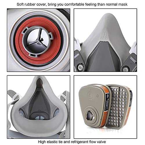 Active Carbon Gases Chemicals Respirator - for Vapors, Paint, Dust,Formaldehyde, Sanding, Polishing, Spraying,Machine Polishing and other Work Panbear