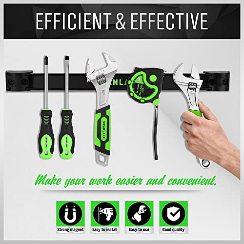 SWANLAKE 12" Magnetic Tool Holder Strip,Metal Tool Magnet Bar for Garage Organization(4PCS) SWANLAKE GARDEN TOOLS