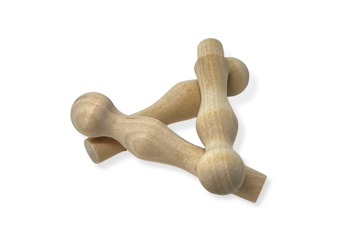 2.5 Inch Birch Coffee Mug Hooks Unfinished Smooth Sanded Pegs (10-Pack) Balsam Point Workshop