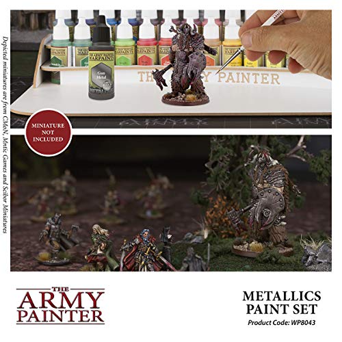 The Army Painter Metallic Paint Set-Hobby Acrylic Paint Set of 8 Metallic Acrylic Paint, 18ml Dropper Bottles-Acrylic Hobby Paint Set of Acrylic The Army Painter