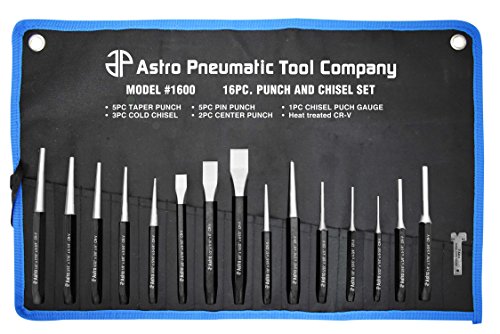 Astro Pneumatic Tool 1600 16-Piece Punch and Chisel Set Astro Pneumatic Tool