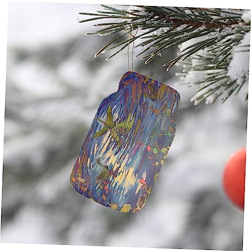 OHPHCALL 24pcs Board Signage Mason jar Wooden Pieces Unfinished Wood DIY Crafts Wooden Pendant Blank Wooden Sign Crafts Wood Ornaments for Crafts OHPHCALL