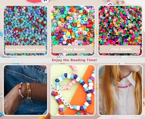 DAFENCHI Bead Spinner Bowl with 5 Beading Needles, Spin Beading Bowl for Jewelry Making, Waist Bead Spinner with Seed Bead Kit, Stringing Bead Loader DAFENCHI