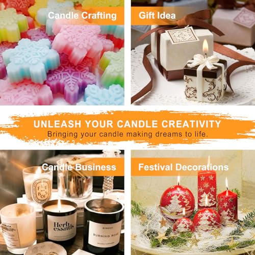 Leerie 5Qts/10Lbs Wax Melter for Candle Making - L5 Candle Wax Melting Pot with Heating Core Brass Spout & Temp Control for DIY Home Business Candle Leerie