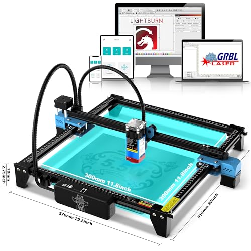 Twotrees TTS-55 Pro 40W Laser Engraving Machine for Making 3D Wooden Puzzles, Cutting Machine, 5W-5.5W Laser Power, Fixed-Focus Compressed Spot, Twotrees