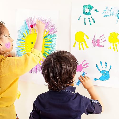 Shuttle Art Tempera Paint Sticks, 20 Pastel Colors, Solid Tempera Paint for Kids, Super Quick Drying, Works Great on Paper Wood Glass Ceramic Canvas Shuttle Art