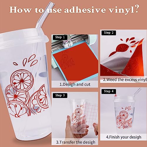 HTVRONT Matte Metallic Vinyl Permanent, 9 PCS 12"x12" Metallic Vinyl Sheets - Permanent Adhesive Vinyl for Cricut Machine & Silhouette Cameo HTVRONT