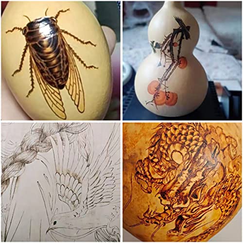 Pyrography Wire Tip ITROLLE 6PCS 3Sizes Wood Burning Ball Tips Wood Burning Tool for 30-50W Adjustable Wood Burning Machine (21, 22, 23) ITROLLE