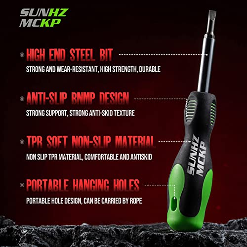 SUNHZMCKP 8 in 1 Screwdriver, Portable multi-purpose screwdriver set,High-Strength Bits, Phillips, Slotted, Torx,Suitable for outdoor and daily SUNHZ MCKP