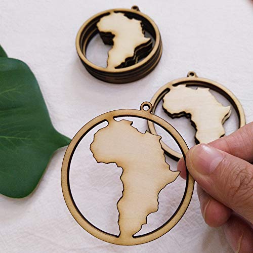 30PCS DIY Wood Earring Blanks, Africa Hoop Shape Unfinished Laser Cut Wood Jewelry for Earrings Jewelry Making (2.5") MEYA