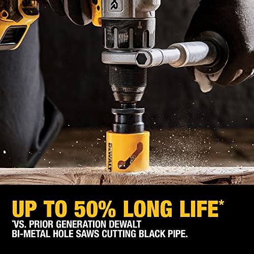 DEWALT Hole Saw Kit, Standard Electrician's Set, Bi-Metal (D180002) , Yellow DEWALT