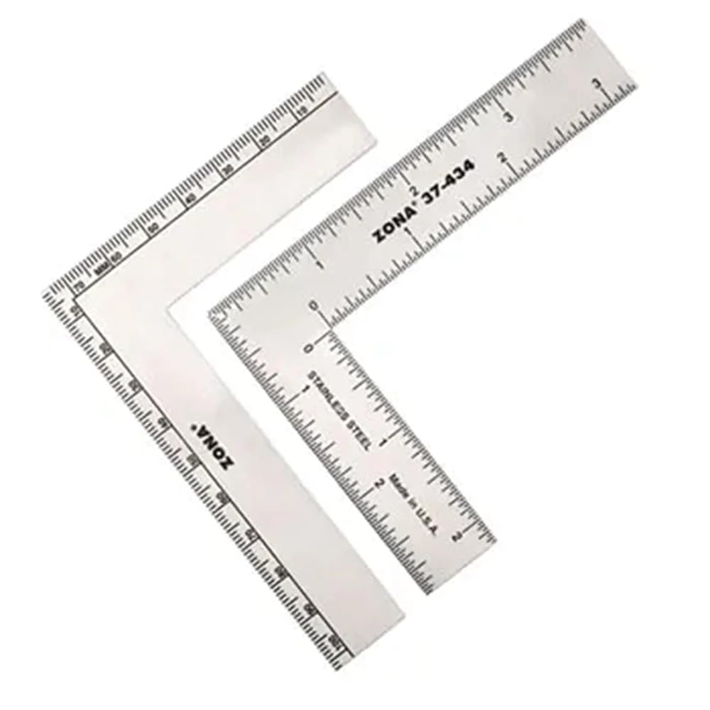 Zona 37-434 L-Square, Stainless Steel, 3-Inch x 4-Inch Zona