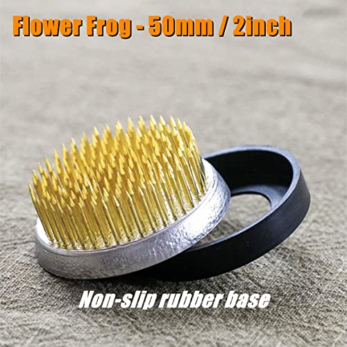 Japanese Ikebana Vase Kit, Ceramics Flower Pot Flower Shallow Container Flowerware with 2inch Flower Frog, 4inch Vase Base and Flower Arrangement Eggone