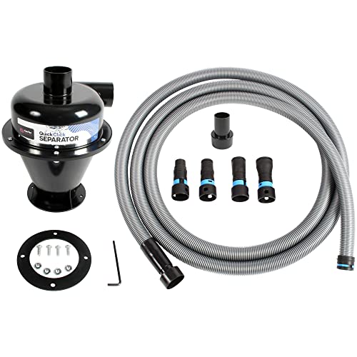 Cen-Tec Systems 96524 Quick Click Dust Collection Separator, w/ 16 Ft Hose Set, Black Cen-Tec Systems