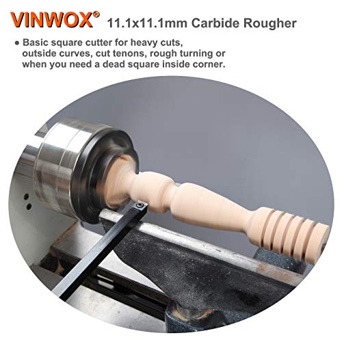 VINWOX 20" Full Size 4 PCS Carbide Wood Lathe Turning Tool Set, Carbide Wood Lathe Chisel Set, Carbide Lathe Turning Tool, Carbide Turning Tool VINWOX