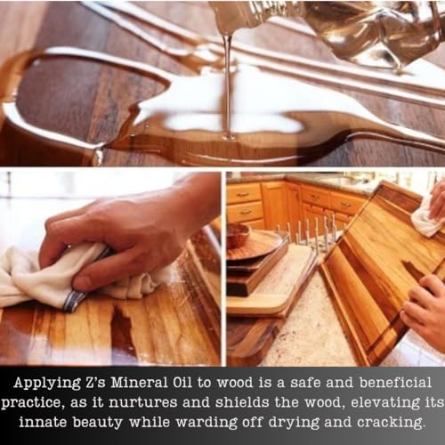 Z's Wood Nectar 16oz Food-Grade Mineral Oil - Premium Care for Cutting Boards, Butcher Blocks & More - Safe, Odorless & Nourishing ZBD GOODS